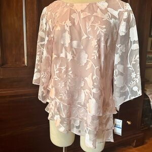 Alex Evenings Floral Blouse - Light Pink